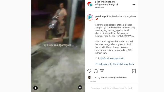 Viral! Kembali Terjadi Pemotor Onani di Pinggir Jalan, Publik Pekalongan Resah