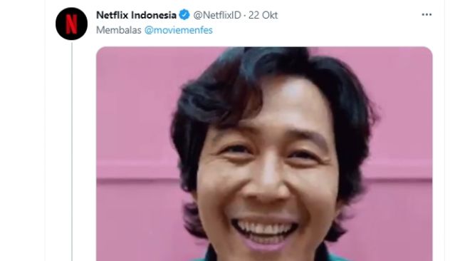 Balasan Neflix terhadap kicauan warganet soal Sinetron SCTV mirip Squid Game [Twitter/@netflixID]