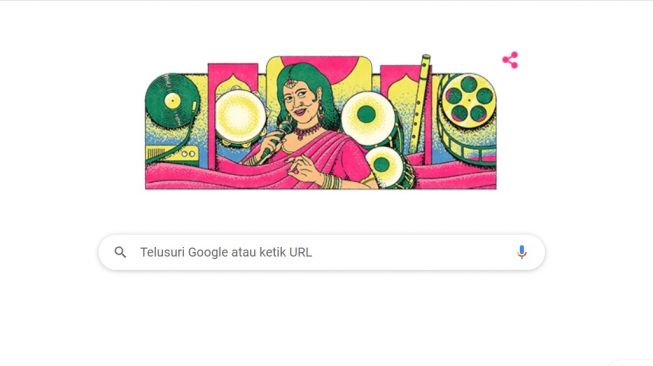 Google Doodle ulang tahun ke-93 Ellya Khadam. [Screenshot]