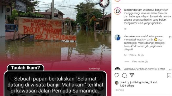 Diduga Sindir Pemerintah, Warga Jalan Pemuda Samarinda Buat Tulisan Menohok