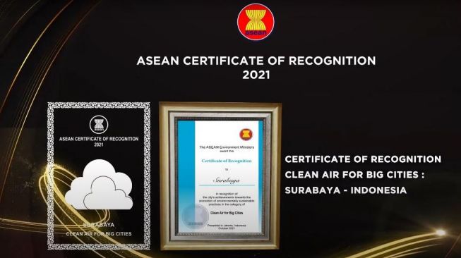 Penghargaan Lingkungan Tingkat Nasional dan ASEAN. (Dok: Pemkot Surabaya)