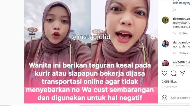 Kesal Nomor WhatsAppnya Disebar Kurir, Gadis Cantik Ini Mencak-mencak