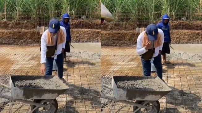 Viral Mandor Bangunan Mencicipi Campuran Beton, Publik: Lulusan Tata Boga