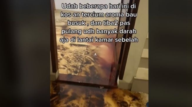 Cairan di kamar kosan sebelah (tiktok.com/@itsmeyogi6)