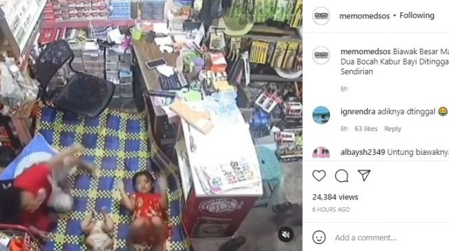 Tangkapan layar video. [Instagram/@memomedsos]