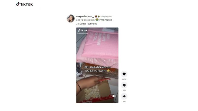 Bukan bubble wrap tapi ini yang buat melindungi barang. [TikTok]