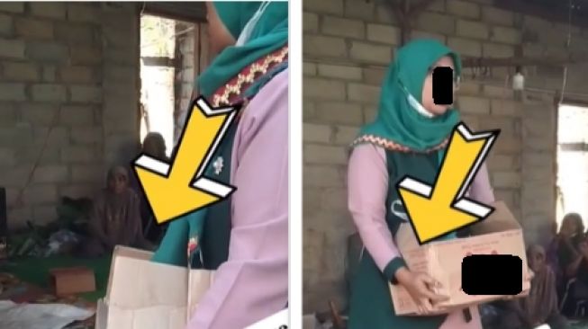 Emak-Emak Terciduk Bungkus Ini  Usai Bantu-Bantu di Lokasi Hajatan