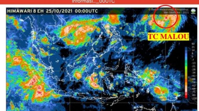 Intensitas Siklon Tropis Malou Meningkat, Awas Efeknya ke Cuaca Indonesia