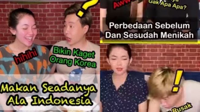 Pasangan YouTuber Korea-Indonesia populer. (Instagram/hwangwoojoong)