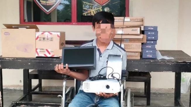 Maling Laptop SD Cahaya Makmur, Polisi Tembak Pria Asal Sungkai Lampung Uta
