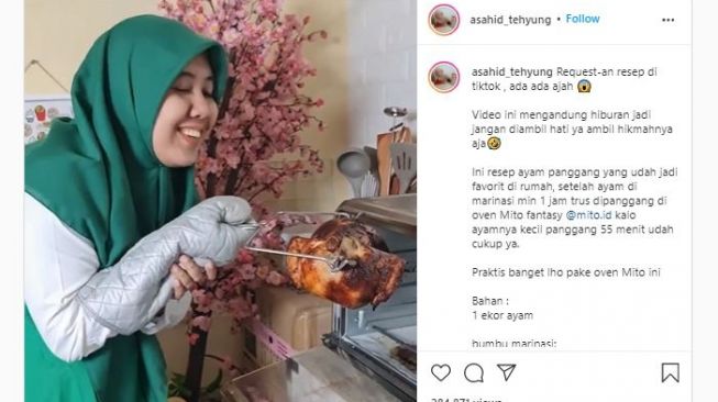 Diminta masak babi guling (Instagram @asahid_tehyung)