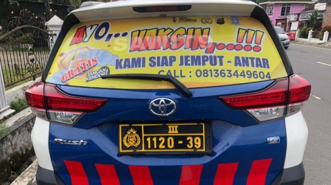 Gunakan Mobil Operasional Toyota Rush, Polres Pasaman Barat Antar-Jemput Warga Vaksin