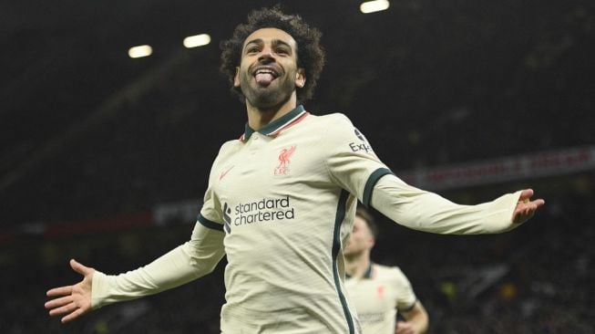 Penyerang sayap Liverpool, Mohamed Salah. [OLI SCARFF / AFP]