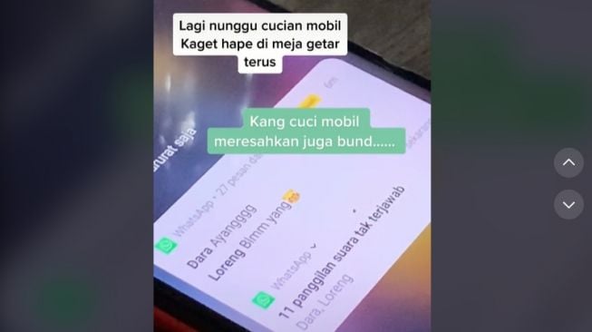 Pesan masuk di hp tukang cuci mobil (tiktok)