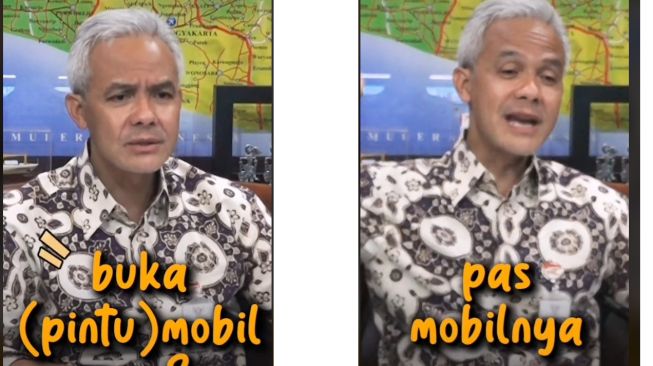 Curhat Ganjar Pranowo ketika pengawal yang sering membukakan pintu mobil dikritik (TikTok)