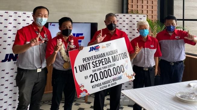 JNE Sambut Ksatria JNE Bogor Haggies Mugara, Peraih Medali Emas dan Perak PON XX Papua