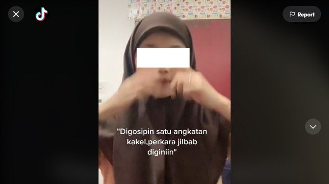 Viral cewek digosipin kakak kelas gara-gara gaya jilbab. (TikTok/@dipihere)