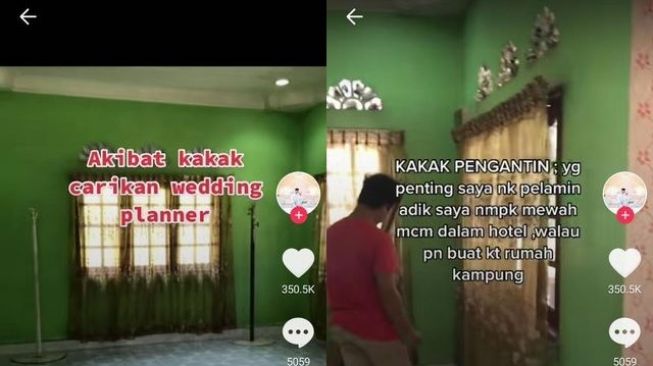 Pelaminan Pengantin Dibuat di dalam Rumah, Hasilnya Mengejutkan