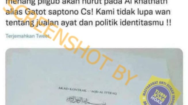 CEK FAKTA: Benarkah Anies Teken Kontrak dengan Al Khathath?