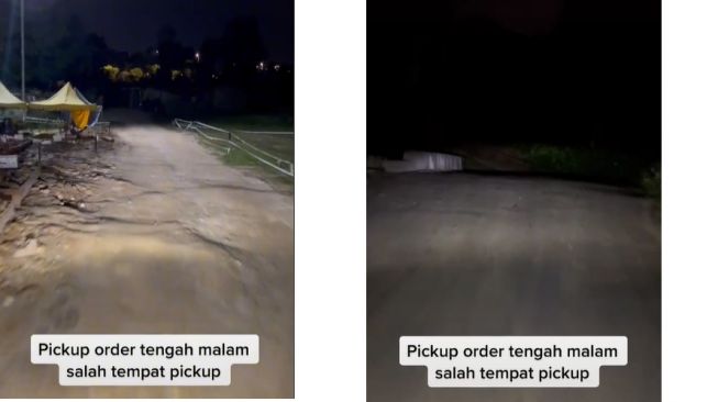 Seorang ojol dapat orderan tengah malam dan tersesat di areal pemakaman (TikTok)