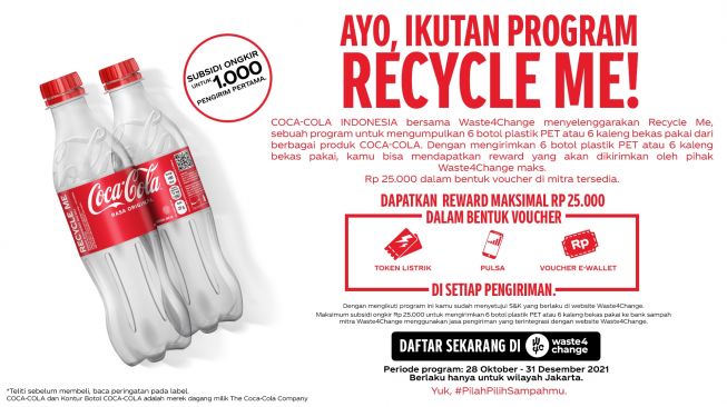 Cegah Kemasan Minuman Jadi Sampah, Coca-Cola Indonesia Luncurkan Pesan 'Recycle Me'