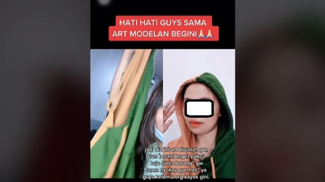 ART pakai baju majikan buat main TikTok (TikTok)