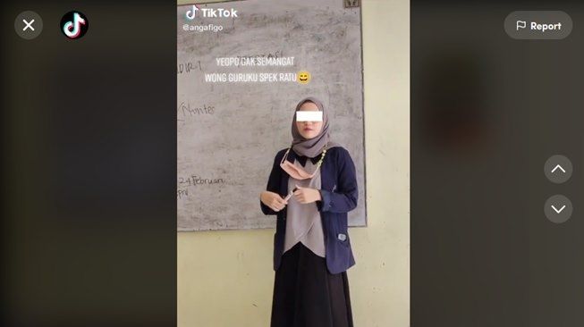 Viral, Murid Pamer Guru Cantik, Netizen: Guru Gini Mah Minggu Juga Gue Masuk Sekolah