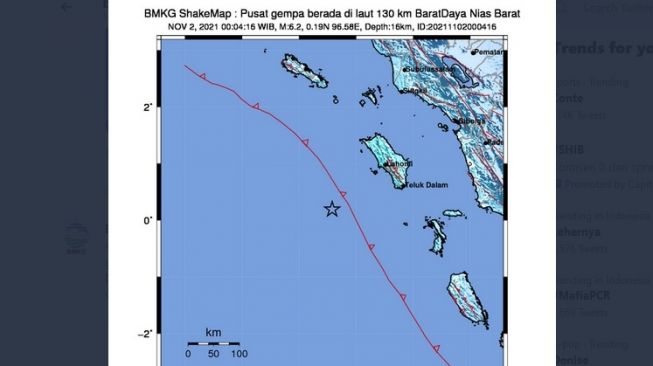 Update Gempa Nias 6,7 SR, BNPB Minta Pemda Segera Turun Tangan Lakukan Rencana Kontingensi