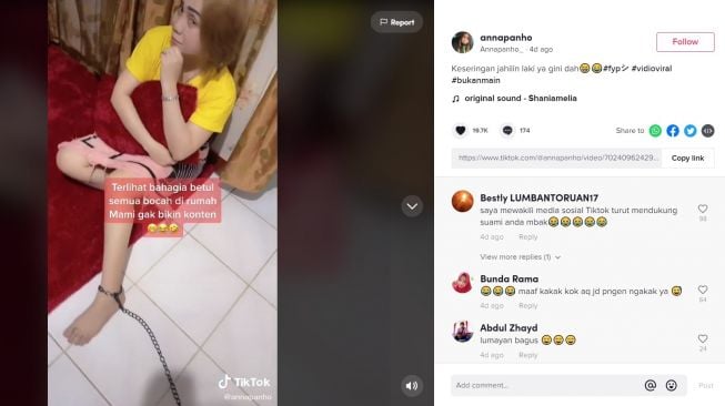 Sering Bikin Konten TikTok, Perempuan Ini Dirantai Oleh Suaminya