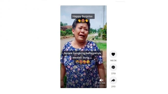 Reaksi nenek keluarganya pulang merantau. [TikTok]