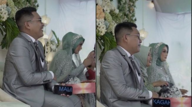 Lagi Resepsi, Pengantin Pria Malah Ledek Tamu Pakai Tulisan Ini