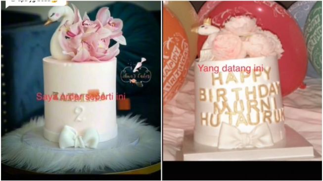 Pesanan Kue Ulang Tahun Tak Sesuai Harapan, Wanita ini Geram Acak-acak Bentuknya (TikTok)