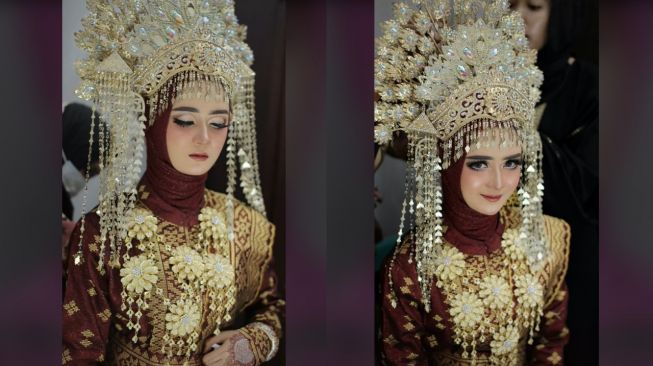 MUA Pernikahan Dipilihin Mertua, Hasil Riasan Mempelai Wanita ini Jadi Sorotan (TikTok)