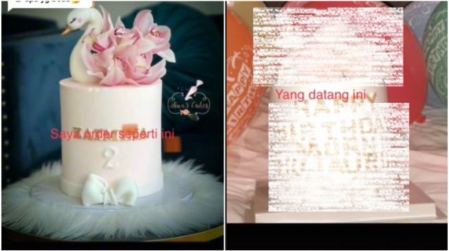 Pesanan Kue Ulang Tahun Tak Sesuai Harapan, Wanita ini Geram Acak-acak Bentuknya