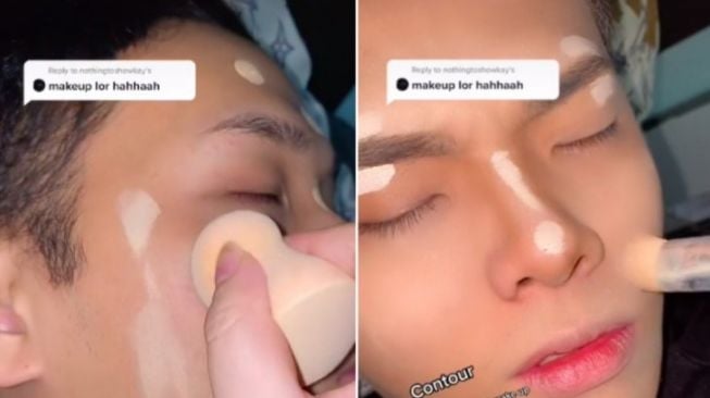 Pakaikan Makeup Pacar yang Tidur Pulas, Kejahilan Perempuan Ini Justru Dipuji Netizen