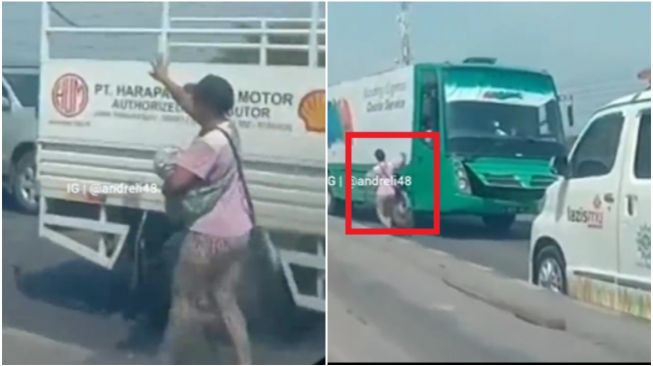 Viral Aksi Heroik Ibu-ibu Gendong Anak Buka Jalan untuk Ambulans (TikTok)