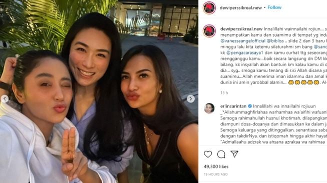 Dewi Perssik, Bibi Ardiansyah dan Vanessa Angel. (Instagram/@dewiperssikreal.new)