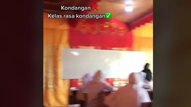 Viral Kondisi Ruang Kelas Mirip Tenda Hajatan, Sekolah Berasa Lagi Kondangan