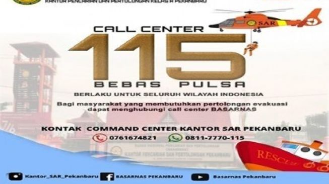 Siaga 24 Jam, Basarnas Pekanbaru Siap Berikan Pertolongan, Catat Nomornya!