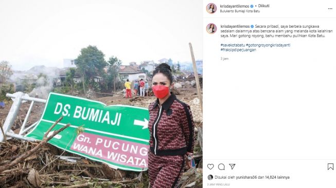 Krisdayanti Sedih, Kampung Halamannya di Kota Batu Porak-poranda Diterjang Banjir Bandang