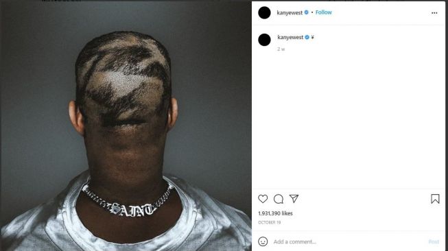 Gaya Rambut Kanye West (instagram.com/kanyewest)