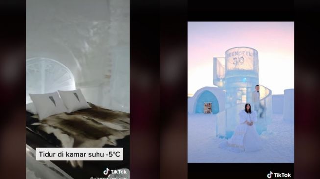 Viral Pasangan Indonesia Pertama Menikah di Kutub Utara (tiktok.com/@yohanesrobertoshan)