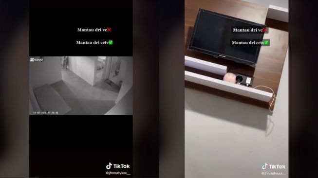 Viral Suami Wanita Ini Pasang CCTV di Penjuru Rumah (tiktok.com/@jhnrudysxx__)