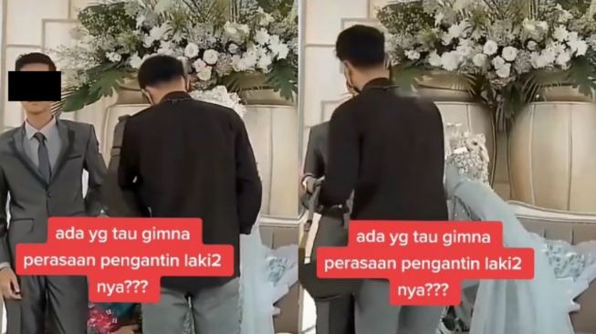 Mantan datang ke pernikahan, mempelai wanita malah menangis. (Tiktok)