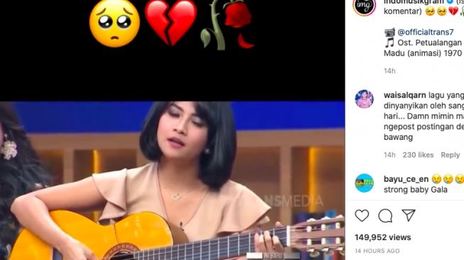 Vanessa Angel menyanyikan lagu Hachi [instagram]