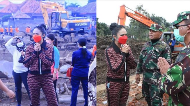 6 Momen Krisdayanti Bantu Korban Banjir Bandang, Sumbang Rp 50 Juta