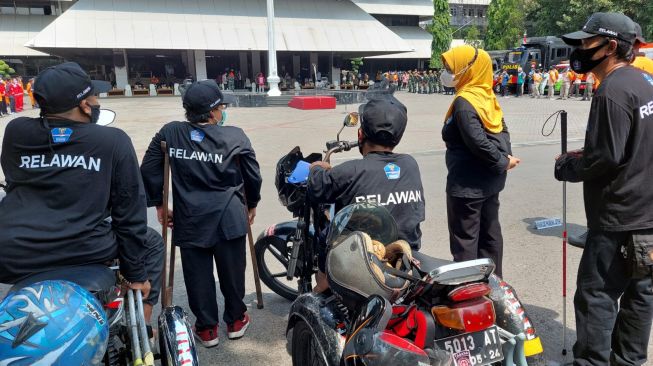 Keren! Kelompok Penyandang Disabilitas di Jateng Jadi Relawan Bencana