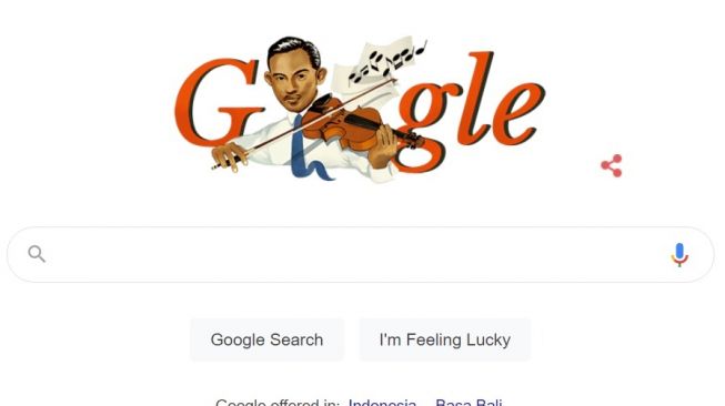 Google Doodle Tampilkan Ismail Marzuki dan Biolanya Hari Ini
