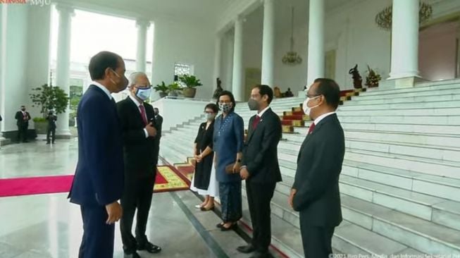 Presiden Joko Widodo (Jokowi) menerima kunjungan Perdana Menteri (PM) Malaysia Dato' Sri Ismail Sabri Yaakob di Istana Kepresidenan Bogor, Jawa Barat, Rabu (10/11/2021). (Foto Tangkapan Layar Youtube Sekretariat Presiden)