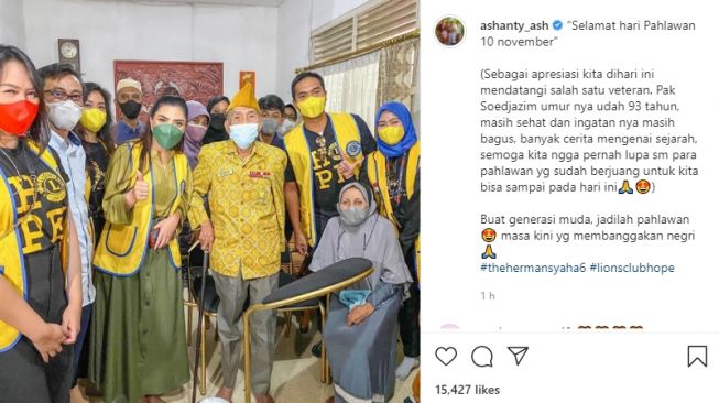 Ashanty rayakan Hari Pahlawan. (Instagram)